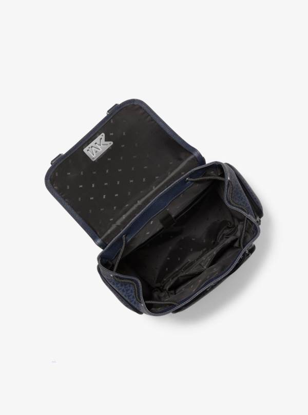 Panske Batohy Michael Kors Cooper Logo and Faux Leather Indigo - Tasky Michael Kors Slevy | ZHCTI-9512